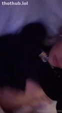 Breckie Hill nip slip no panties in bed