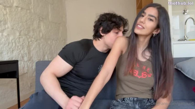 Gattouz0 + Luna Silver sofa fuck with bodyshot