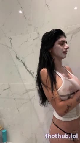 OnlyFans leaked Mia Khalifa Wet White T Shirt Shower Tease Big Tits Onlyfans Simpcity Leak on HDthot