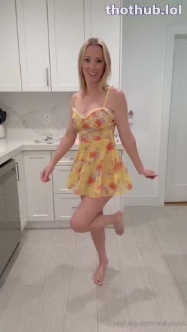 OnlyFans leaked Vicky Stark Girl Nextdoor dress try-on in April 2024 on HDthot