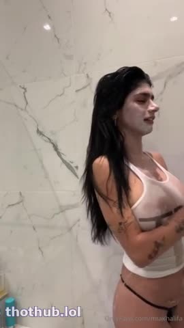 OnlyFans leaked Mia Khalifa - Nude Wet Tank Top Shower OnlyFans Livestream Leaked on HDthot