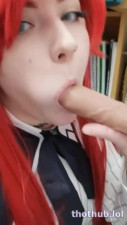 Rias Cosplay Blowjob