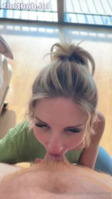 Cheerleader Kait - Quick POV Blowjob With Facial