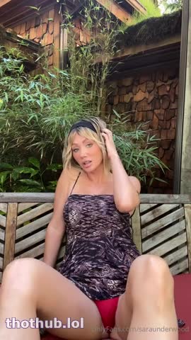 OnlyFans leaked Sara Jean Underwood outdoor wet kitty rubbing on HDthot