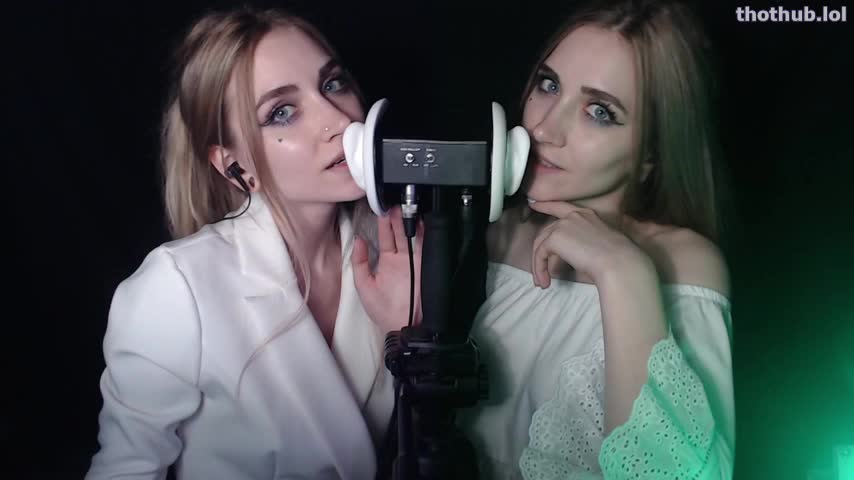 OnlyFans leaked kotya asmr Twins-in-white-EAR-LICKING on HDthot