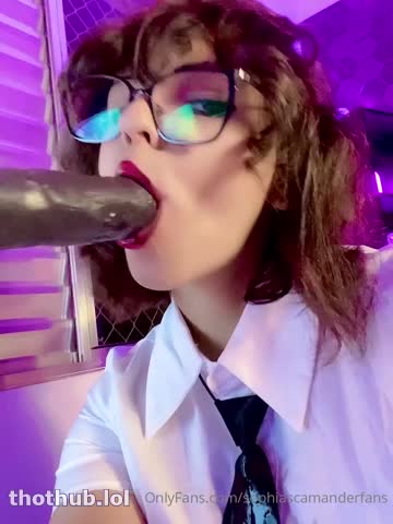 OnlyFans leaked Sophia Scamander black dildo blowjob on HDthot