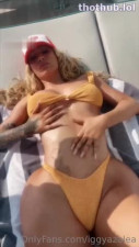 Iggy Azalea nude tits tease sunbath