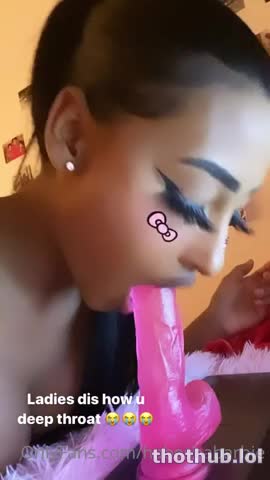 OnlyFans leaked HabeshaBarbie sucking a dildo on HDthot