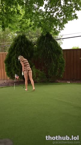 OnlyFans leaked Grace Charis bare tits golf play on HDthot