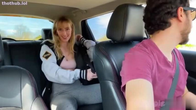 Morgpie-Teen Caught Masturbating In Uber Gives Sloppy Handjob Blowjob