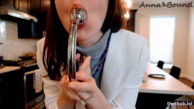 Anna Bound - Anal Hook Chained to Collar