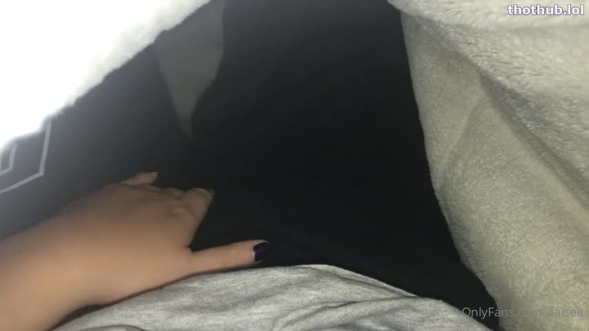 OnlyFans leaked Daisea caresses herself in sleep pants under the blanket on HDthot