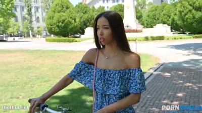 Lia Lin - OnlyFans girl - As a Tourist uses all holes