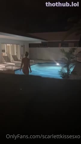 OnlyFans leaked ScarlettKissesXO BJ by the pool with some riding on HDthot