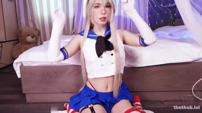 Mollyredwolf Shimakaze Cosplay Blowjob