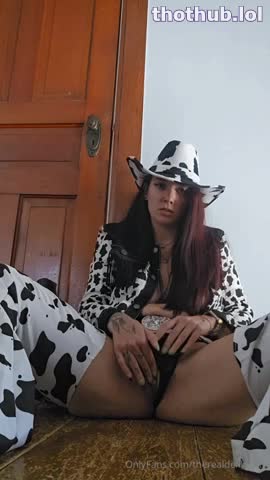 OnlyFans leaked Delilah Cowgirl Costume Giant BBC Dildo on HDthot