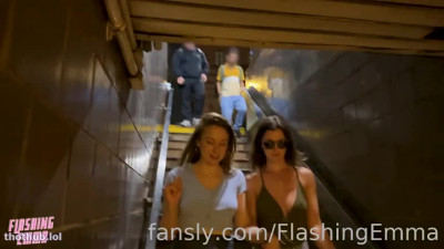 Flashing Emma - Public-Lesbian-Sexiness-on-the-NYC-Subway