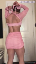 Taylor Gartenmayer, Gainswithtay, Taylorg98, Pink Dress tease