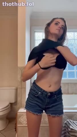 OnlyFans leaked Kj_bennet - Teen slut in booty shorts strips down to her pussy on HDthot