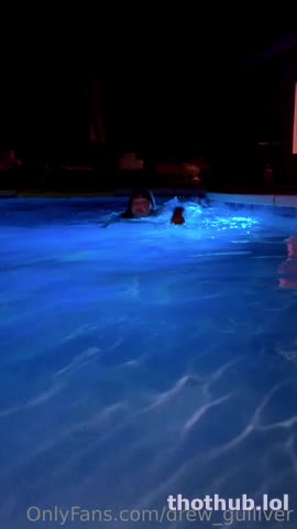 OnlyFans leaked Drew swims naked in pool on HDthot