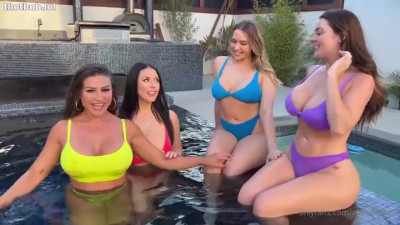 Angela White Jacuzzi Foursome Video Leaked