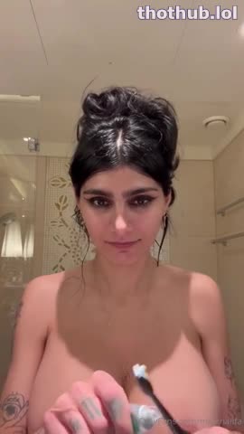 OnlyFans leaked Mia Khalifa Nude Teethbrushing OnlyFans Video Leaked on HDthot