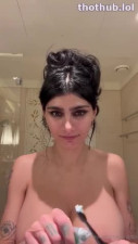 Mia Khalifa Nude Teethbrushing OnlyFans Video Leaked