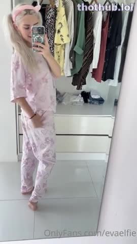 Eva Elfie OnlyFans leaked eva elfie morning pijama strip on HDthot