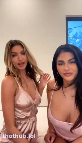 OnlyFans leaked Hayley Maxfield & Amanda Trivizas Oiled Nude GG Live Stream on HDthot