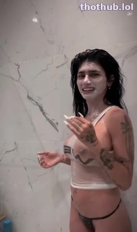 OnlyFans leaked Mia Kalifa Wet-shirt Shower Live on HDthot